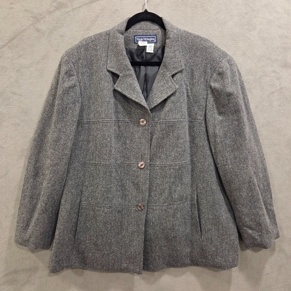 Maggie Mcnaughton Jackets & Blazers - Maggie McNaughton Wool Blazer Jacket Coat Women ‎ Size 18W Classic Warm Office